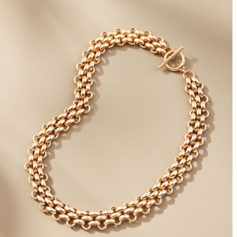 Anthropologie Watchband Collar Necklace NWT